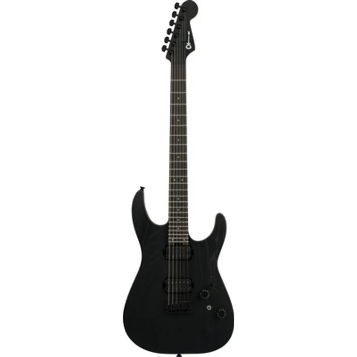 Charvel Pro-Mod Plus DK24 HH HT BKA, E-Gitarre mit Esche-Korpus, Ebony Griffbrett, Seymour Duncan Tonabnehmer, Farbe: Black Ash