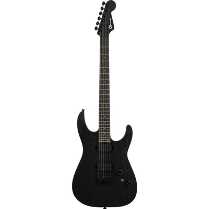Charvel Pro-Mod Plus DK24 HH HT BKA, E-Gitarre mit Esche-Korpus, Ebony Griffbrett, Seymour Duncan Tonabnehmer, Farbe: Black Ash