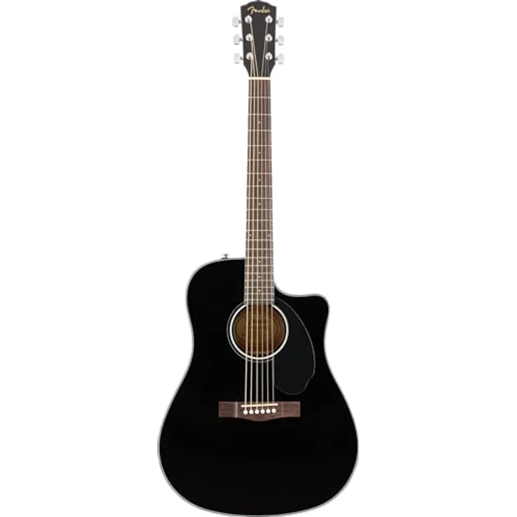 Fender CD-60SCE Blk WN, Westerngitarre mit massiver Fichtendecke, Mahagoni Boden & Zargen, Cutaway, Fishman CD Elektronik, schwarz – Bild 1