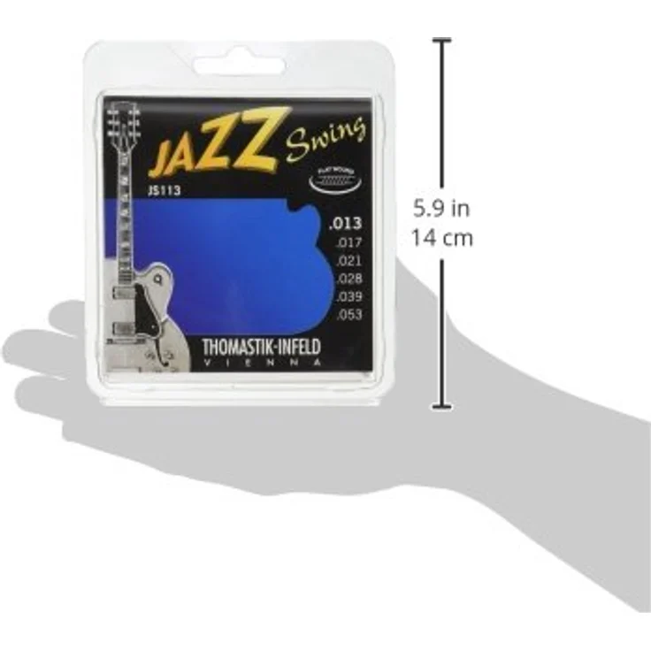 Thomastik Jazz Swing Series Saiten für E-Gitarre, Nickel Flat Wound, Medium Satz JS113 .013-.053w – Bild 3