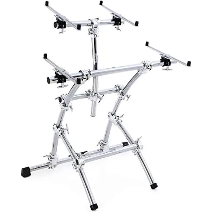 Gibraltar Double Keytree Keyboard Stand, 2-fach Ständer mit 16 kg und 13 kg Tragkraft, höhenverstellbar von 78-99 cm und 128-159 cm