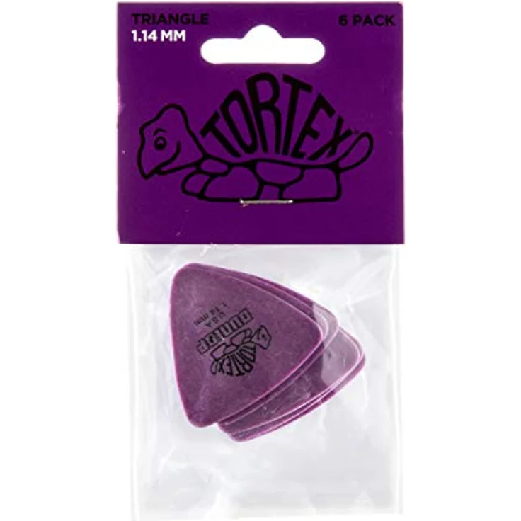 Dunlop Tortex Triangle 1,14 mm, Plektren Set mit 6 Stück, dreieckige Form – Bild 4