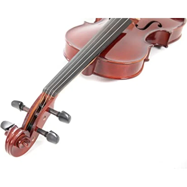 Gewa Pure Violinset EW 4/4, Violine mit massiver Fichtendecke, ebenholz Griffbrett, dunkelrotbraunem Lack und leichten Etui – Bild 6