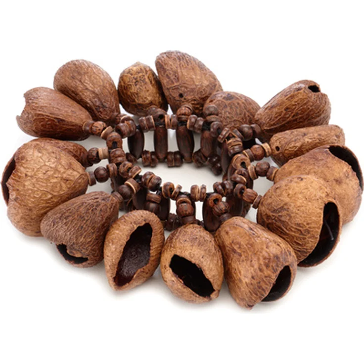 Terre Bracelet Shaker Pangi Seeds, Holzperlenarmband mit Pangi Samen für Percussion-Spiel, leicht und langlebig – Bild 1