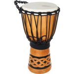 Toca 8" Origins Wood Djembe CK, Handgeschnitzt aus Mahagoni mit Ziegenfell und Celtic Knot Schnitzerei, Höhe 40,5 cm