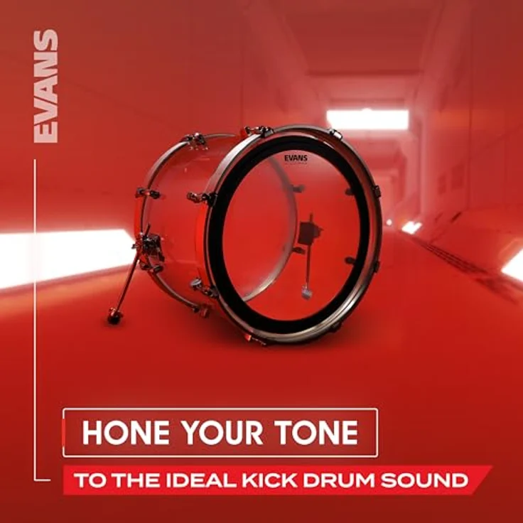 Evans EMAD2 Clear 22", Bass Drum Fell für Schlagzeug, ausgewogene Verarbeitung und hochwertige Materialien – Bild 3