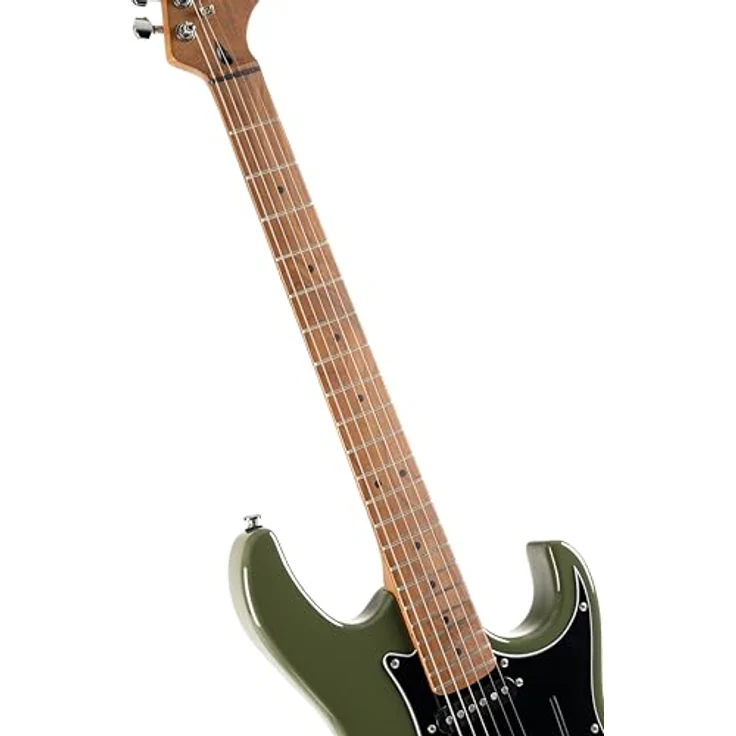Cort G250 SE Olive Dark Green, ST-Style E-Gitarre mit Linden Korpus, geröstetem Ahorn Hals und VTS63 & VTH59 SSH Pickups – Bild 8