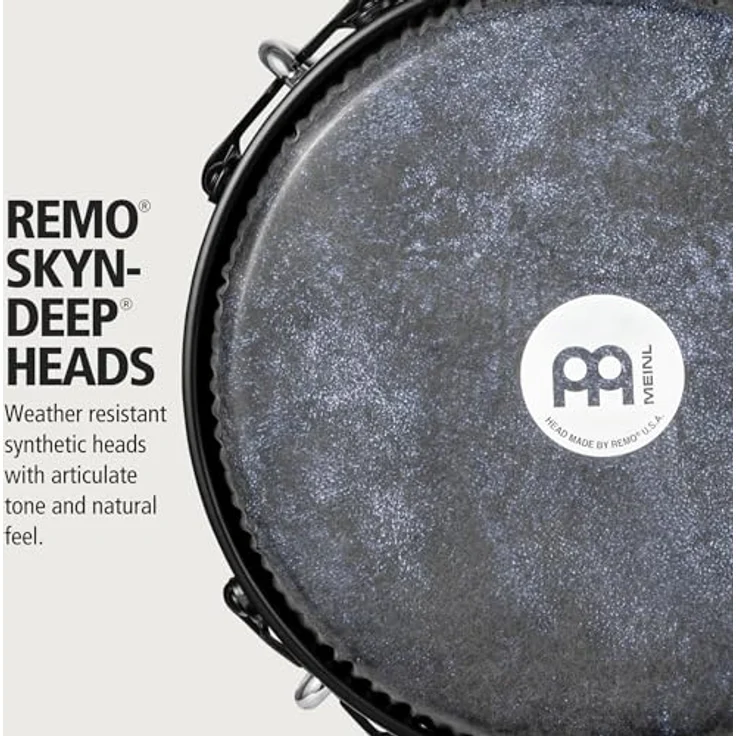 Meinl Marathon Traditional Bongo WR, 6.75" und 8" aus Siam-Eichenholz mit Remo Black Calfskin Fellen, hochglanz Weinrot – Bild 3