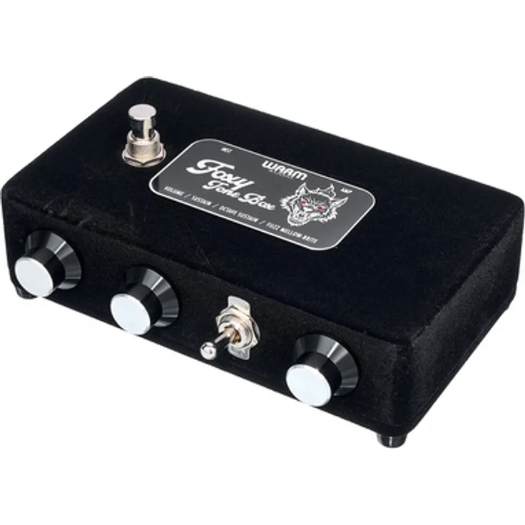 Warm Audio Foxy Tone Box Werewolf Fuzz, Overdrive-Pedal für E-Gitarre & Bass, handgefertigt mit NOS Fairchild-Transistoren, True Bypass, schwarz.