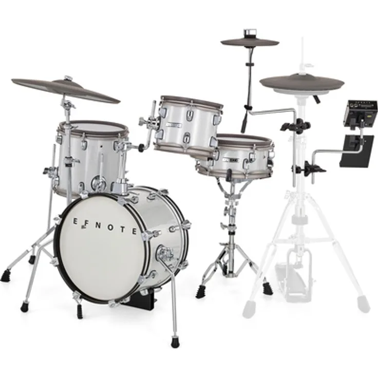 Efnote Mini E-Drum Set, E-Drum Modul mit Aluminiumgehäuse, Touch Screen, 153 Preset Sounds, 12 Preset Kits, 8 User Kits, Bluetooth und USB Audio Interface