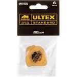 Dunlop Ultex Standard Player Pack, 6 Plektren mit 0,88 mm Stärke in bernsteinfarben, extrem hartem Material und klarer Klangqualität