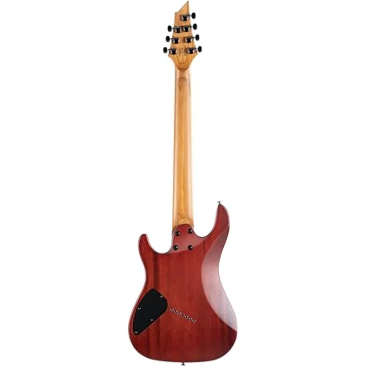 Cort KX307MS Open Pore Mahagony, 7-saitige E-Gitarre im ST-Style, Multiscale, Mahagoni-Korpus, gerösteter Ahorn-Hals, Power Bar Humbucker – Bild 2