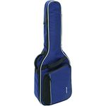 Gewa Economy Gigbag 1/2 für Konzertgitarre, 12mm Polsterung, blau, mit großen Zubehörfach und Rucksackgurten