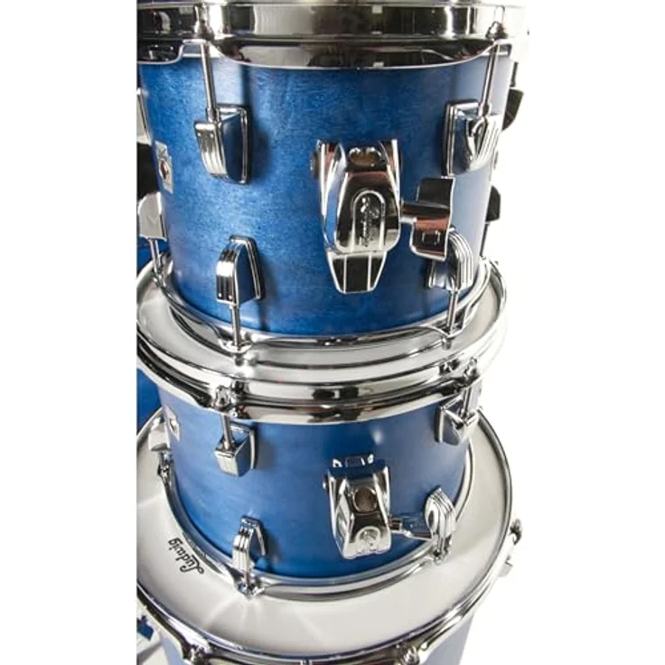 Ludwig NeuSonic Mod2 4pc Set, Schlagzeugset mit 7-lagigem Ahorn/Kirsche Hybridkessel, Satin Royal Blue – Bild 5