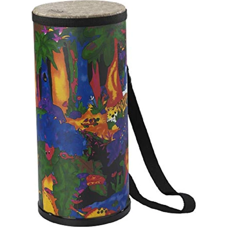 Remo 15"x6,5" Conga Kid's Perc, Percussion-Instrument in Rain Forest Farbe mit Acousticon Kessel und Fiberskyn3 Fell, inklusive Gurt – Bild 1
