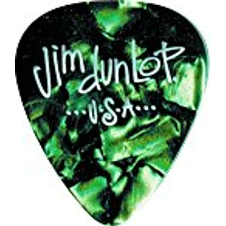 Jim Dunlop 483P12HV Gitarrenplektren, Green Pearl, hochwertige Plektren mit maximaler Erinnerung und minimaler Abnutzung – Bild 2