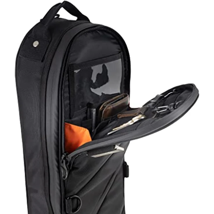Mono Cases Vertigo Ultra Electric, Gitarrentasche für E-Gitarre mit Wasserfestem 1680D Ballistic Nylon, Schwarz, Top-Loading-Design und Freeride Wheel System – Bild 5