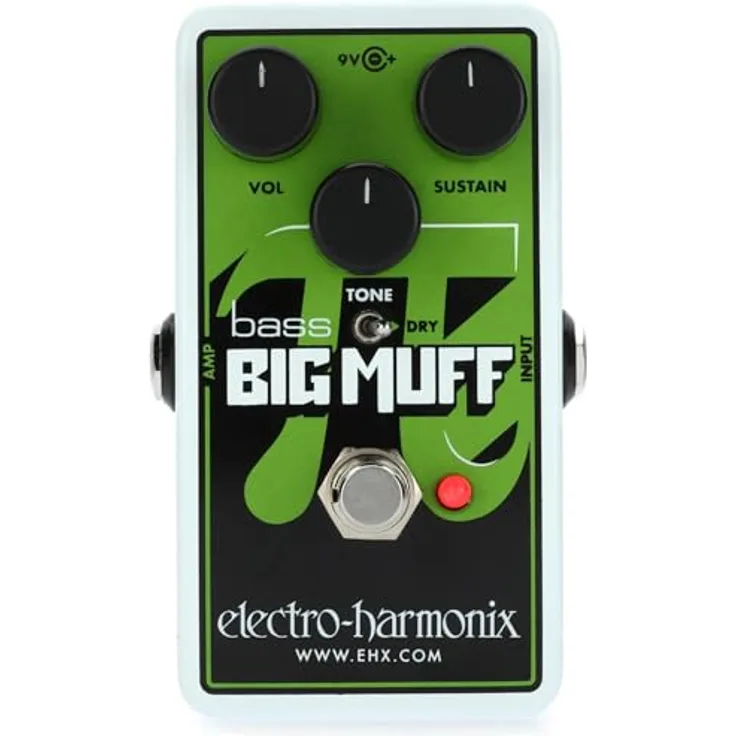 Electro-Harmonix Nano Bass Big Muff Pi, Bass Effektpedal für Overdrive-Sounds, kompakte Bauweise