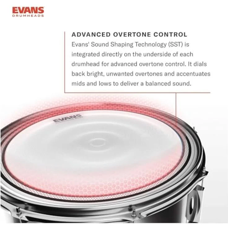 Evans TT14ECR, 14" EC Resonant Control Tom Resonanzfell mit SST Sound Shaping Technologie – Bild 4