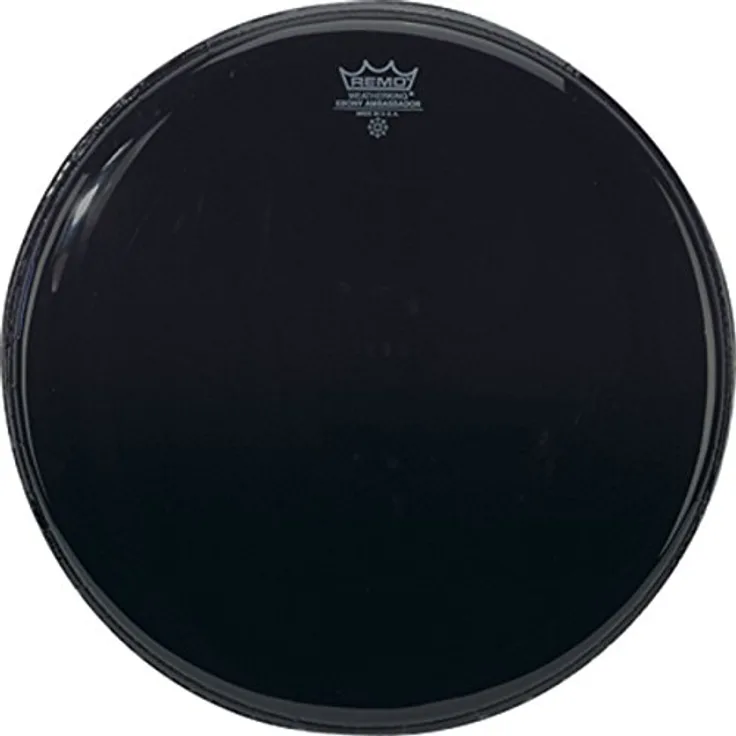 Remo 10" Ambassador Ebony, schwarzes Schlagzeugfell, einschichtiges Resonanzfell für Tom Toms
