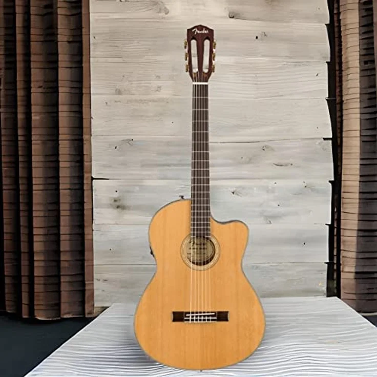 Fender CN-140SCE Thinline Natural, Konzertgitarre mit massiver Zederdecke, Ovangkol-laminiert, Fishman Elektronik, inkl. Koffer – Bild 9
