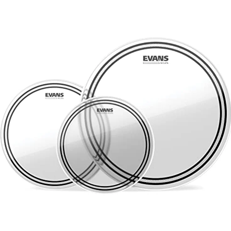 Evans ETP-EC2SCLR-R EC2S Clear Tom Pack Rock, 10 Zoll, 12 Zoll, 16 Zoll Schlagzeugfelle mit 0,178 mm Stärke – Bild 1