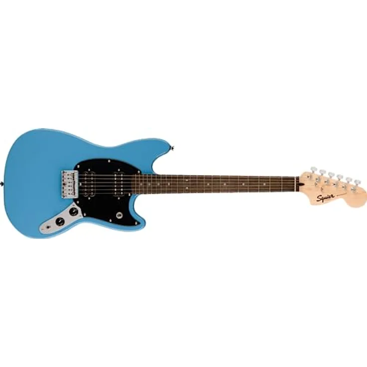 Squier Sonic Mustang HH, E-Gitarre mit 2x Ceramic Humbuckern, California Blue