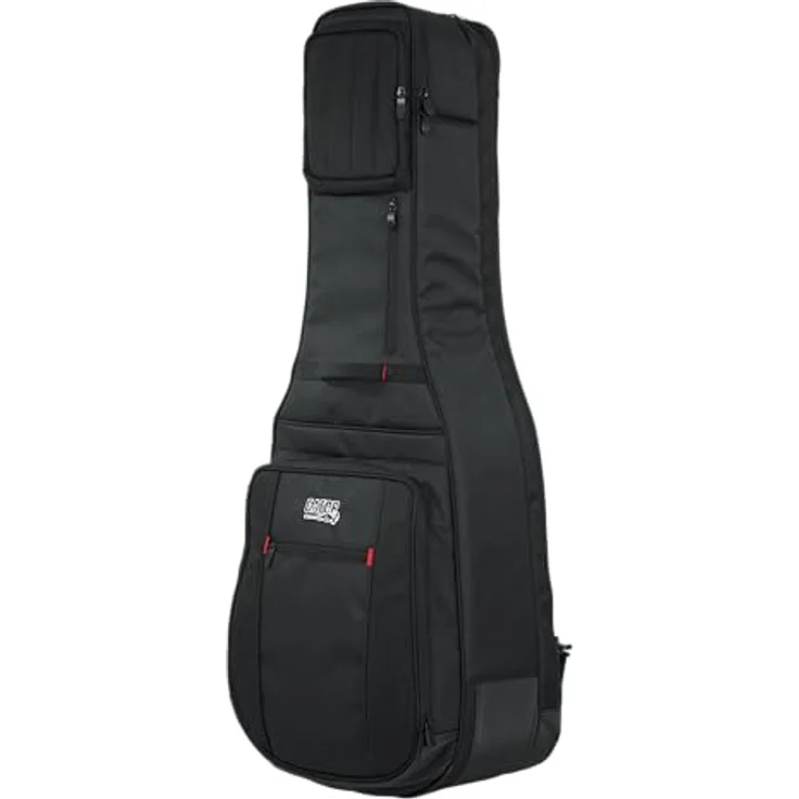 Gator G-PG E/A Double Bag, Doppel Gigbag für E-Gitarre und Akustikgitarre, schwarz, ultra dick gepolstert, Regenüberzug, Rucksackgurte – Bild 1