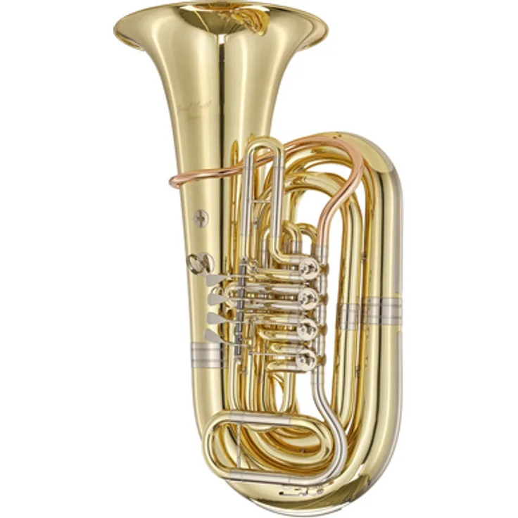 Josef Lidl Moldau LBB 684-4M Bb-Tuba, 4 Zylinderventile, Messing, Ø Schallstück 420 mm, inkl. versilbertem Mundstück und Gig-Bag