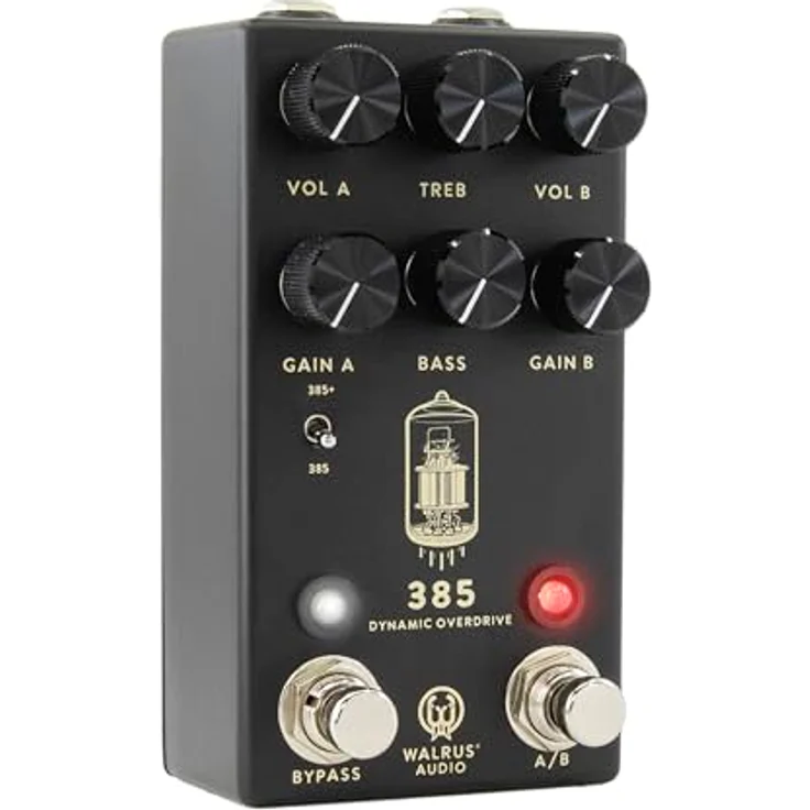 Walrus Audio 385 MKII, Overdrive Pedal in Schwarz, Dynamic Overdrive mit 2 Kanälen, aktiver Klangregelung und Gain-Boost – Bild 3