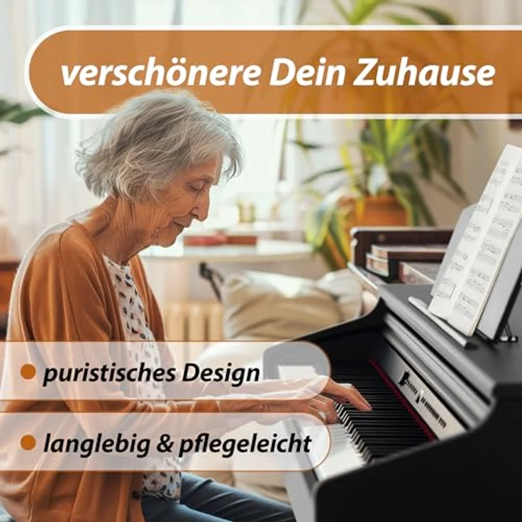 Classic Cantabile DP-50 SM E Piano, Digital Piano mit 88 Tasten und Hammermechanik, 14 Voices, 3 Pedalen, USB-Anschluss, schwarz matt – Bild 4