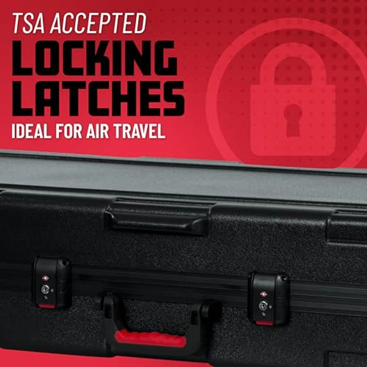 Gator TSA 88SLXL Keyboardcase, stabiler Polyäthylenaufbau mit TSA-Verriegelungen und Rollen, schwarz – Bild 3