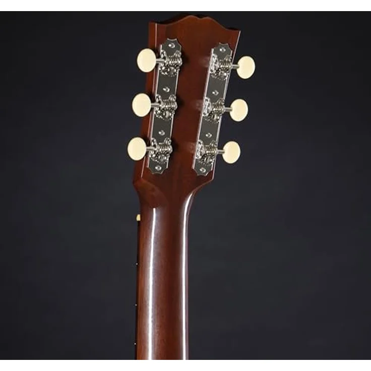 Gibson 1942 Banner J-45 VS, Westerngitarre mit Mahagoni-Korpus, thermisch behandelter Fichtendecke, Vintage Sunburst, inkl. Koffer – Bild 5