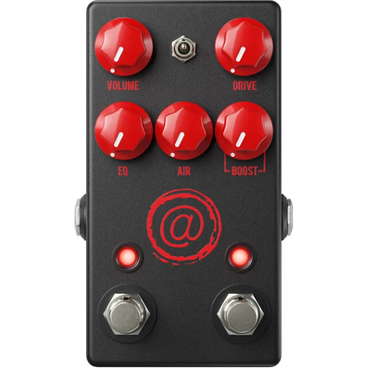 JHS Pedals The AT Andy Timmons Black, Overdrive-Pedal mit unabhängigen Boost- und Overdrive-Kanälen, schwarzes Gehäuse, True Bypass, 3-Wege Kippschalter für Headroom Modi