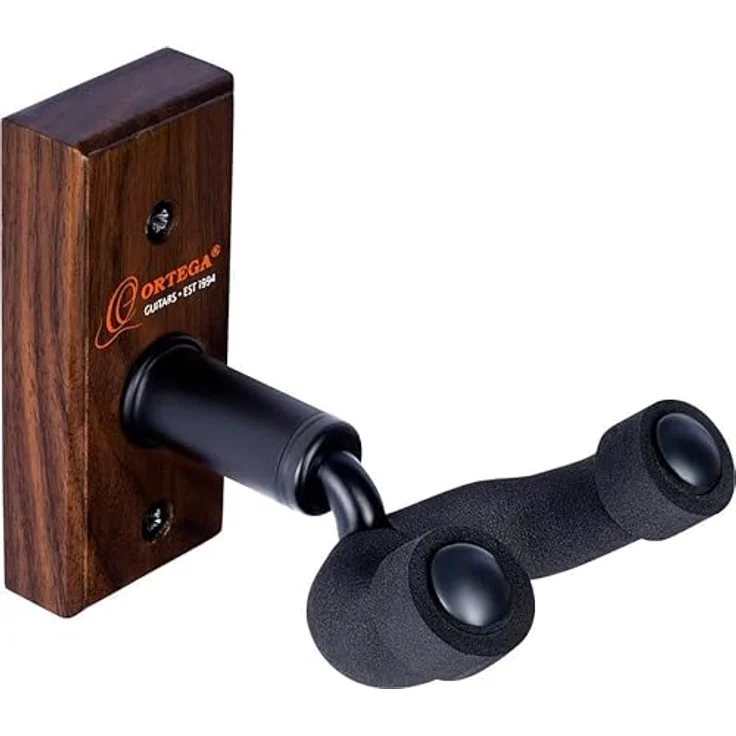 Ortega OUH-1WN, Ukulele Wandhalter aus Walnuss mit gepolstertem Bügel zur sicheren Befestigung – Bild 5