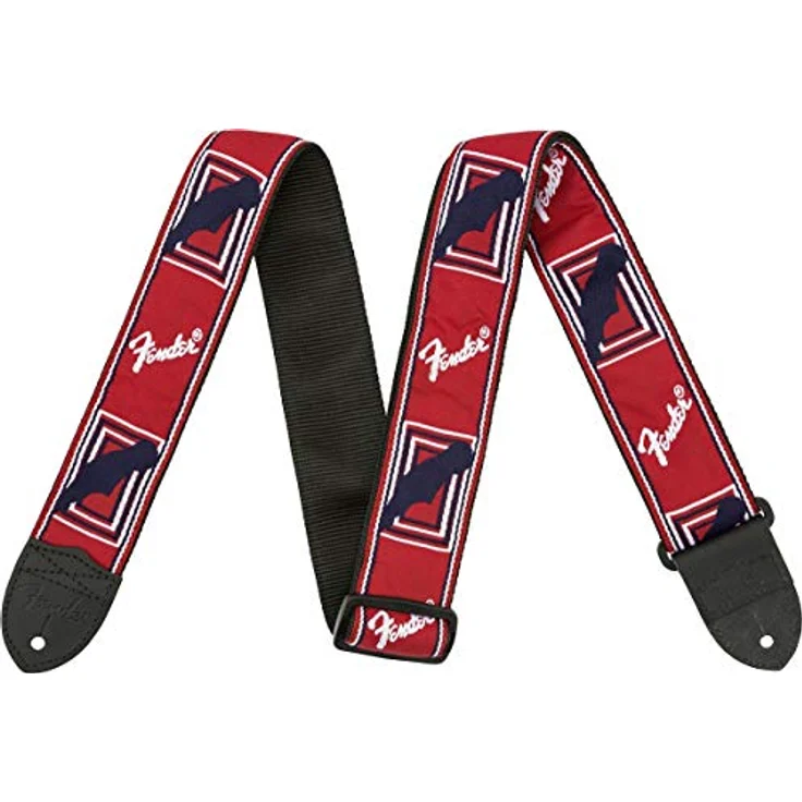 Fender Monogramm Strap RWB, Gitarrengurt verstellbar von 91 - 147 cm, rot/weiß/blau – Bild 1