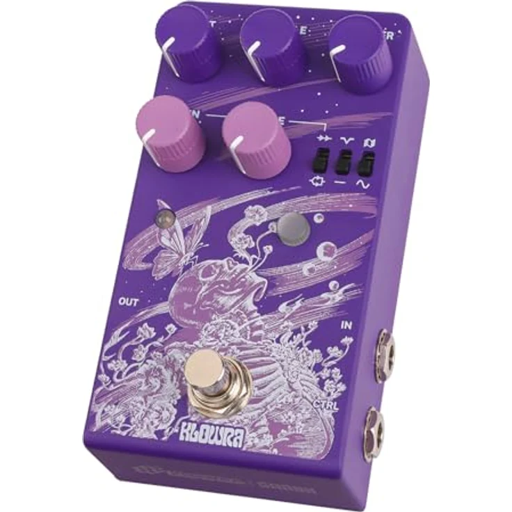 Klowra Gnash Analog Distortion, Dual-Channel Overdrive-Pedal mit Wavefolder- und Mid-Cut-Modul, true bypass – Bild 1