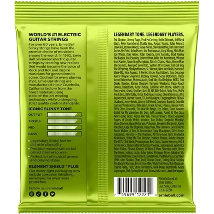 Ernie Ball 2221 Regular Slinky, Gitarrensaiten 010-046, nickel plated Steel mit brillanten Höhen und satten Bässen – Bild 2