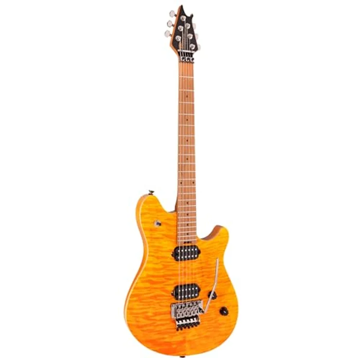 Evh Wolfgang WG Std QM TA, ST-Style E-Gitarre mit Wölkchenahorn-Decke, Trans Amber, Floyd Rose Tremolo – Bild 5