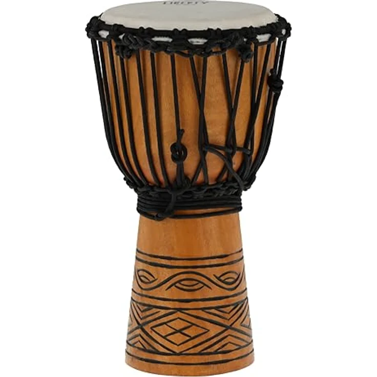 Gewa 8" Liberty Urban Djembe, verzierter Mahagonikorpus mit Ziegenfell, Schnurspannung, Höhe 50 cm – Bild 1