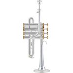 Thomann TR-5400S Piccolo Trompete, Bb-/A- Modell mit 4 Perinet Ventilen, versilbert, inkl. Leichtkoffer und Mundstück