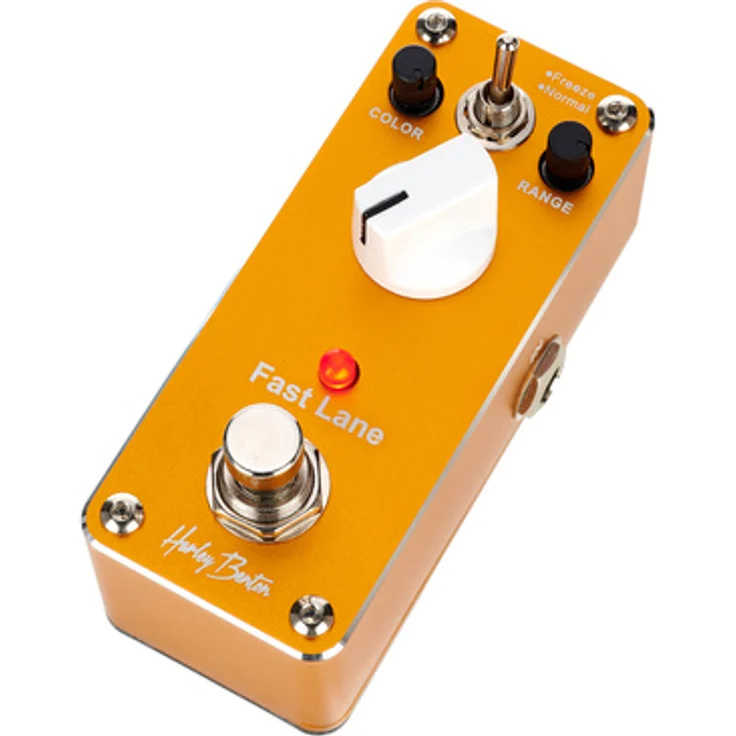 Harley Benton MiniStomp Fast Lane, Flanger-Pedal für E-Gitarre mit True Bypass, analogem Sound und Freeze/Normal-Toggle-Schalter