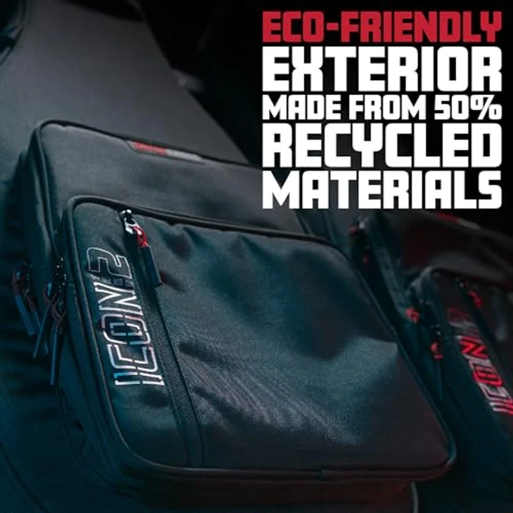 Gator Icon 2 E-Gitarren Gigbag, schwarz, für 2 Gitarren mit versteckten Rucksackgurten und abnehmbarer Nackenstütze – Bild 3