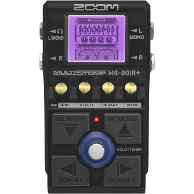 Zoom MS-80IR+, Gitarren-Multieffekte-Pedal mit 23 Verstärker-Modellen, 80 Speicherpatches und USB-C Anschluss