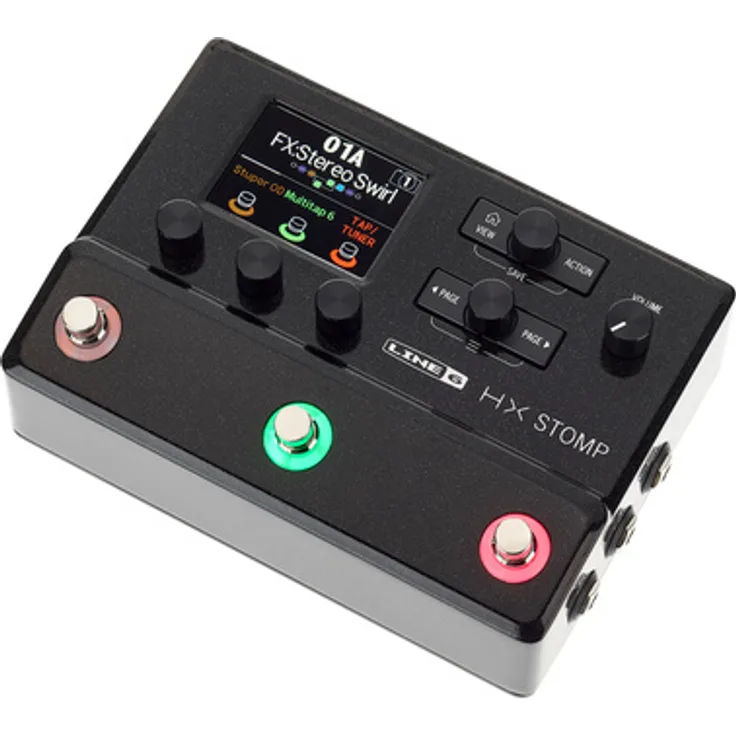 Line6 HX Stomp, Multi-Effektpedal mit über 300 Effekten, farbigem LCD-Display und Audiointerface