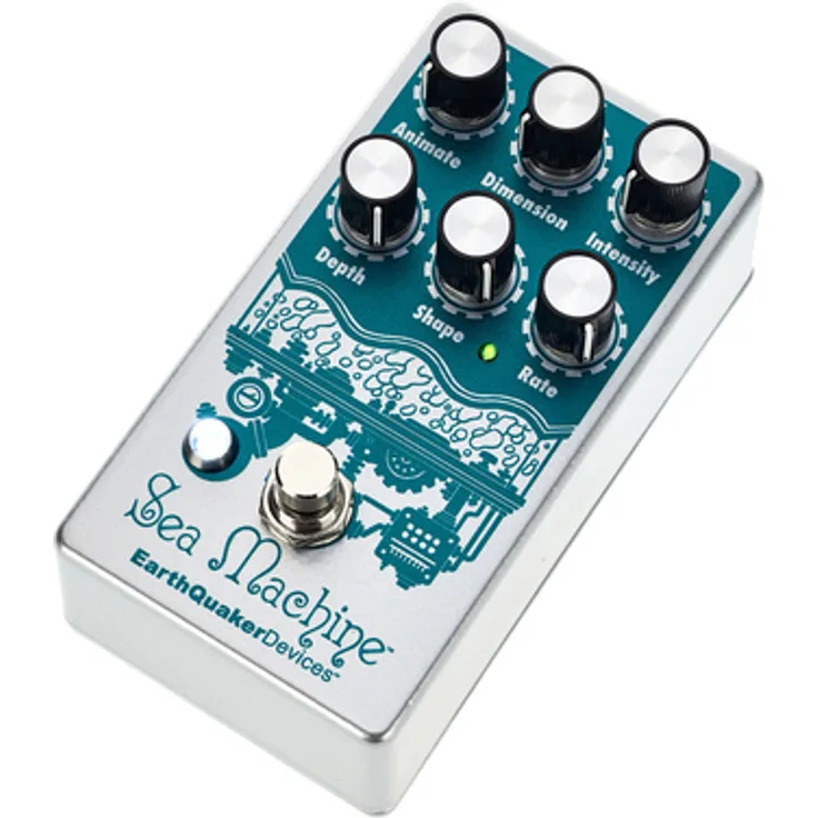 EarthQuaker Devices Sea Machine V3, Super Chorus Effektpedal mit analog/digitalem Hybrid-Schaltkreis, True Bypass, geräuschloser Soft-Touch Schaltung, Metallgehäuse