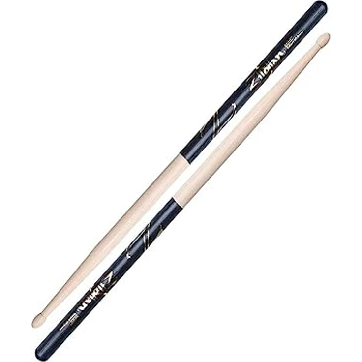 Zildjian 5B Black Dip, Drumsticks aus Hickory mit rutschfestem Gummigriff, schwarz – Bild 1