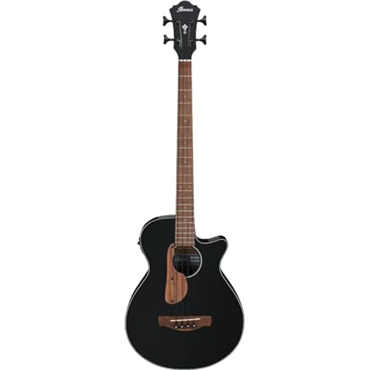 Ibanez AEGB24E-BKH, AEG Cutaway Akustikbass mit Ibanez Undersaddle Tonabnehmer, Sapele Decke und Boden, schwarz – Bild 1