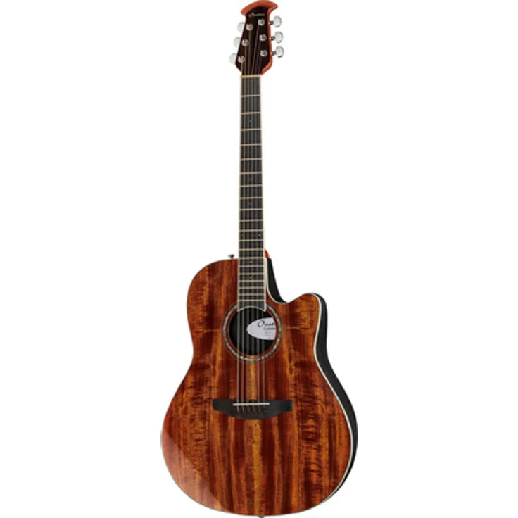 Ovation Celebrity Tradition CS-24P-KOA, Westerngitarre mit Koa-Decke, Mid-Depth Cutaway, Slimline Pickup und OP-4BT Preamp, Natur Finish