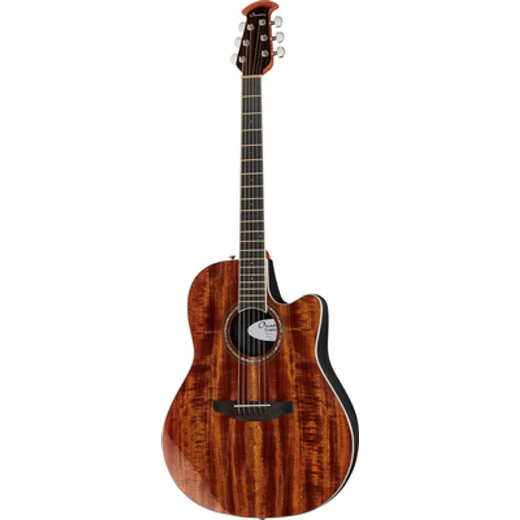 Ovation Celebrity Tradition CS-24P-KOA, Westerngitarre mit Koa-Decke, Mid-Depth Cutaway, Slimline Pickup und OP-4BT Preamp, Natur Finish